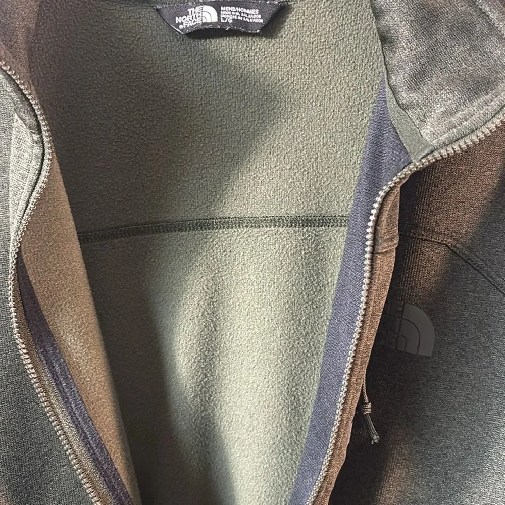 The North Face 1/4 zip dark green Sweater Jacket Mens large. Hiking PNW Outdoors